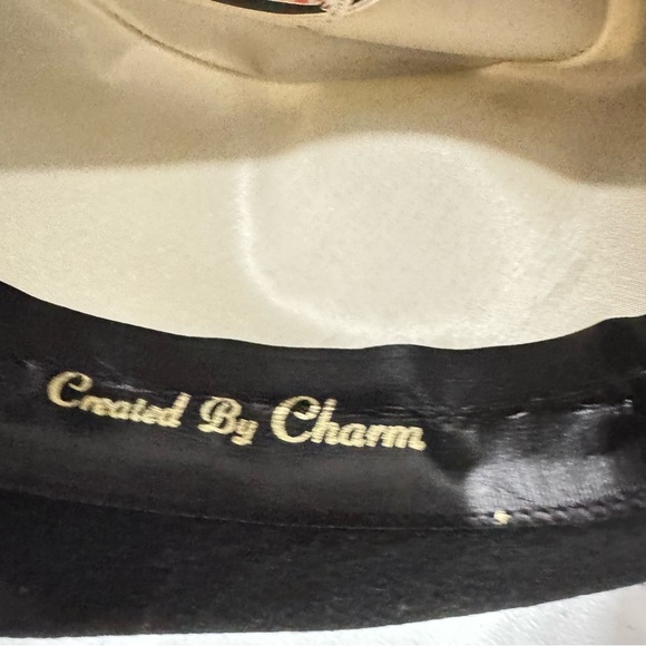 Vintage Black Fedora Hat with Feather Accent – “Created By Charm” Made in USA - Picture 8 of 12